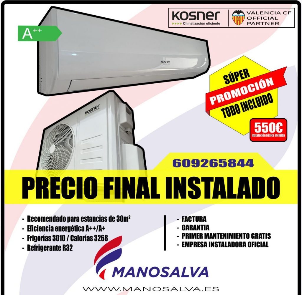 oferta instalación aire acondicionado valencia