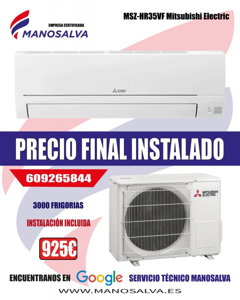 oferta instalación aire acondicionado Mitsubishi